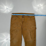Dickies Carpenter Trousers - 36W 32L Brown Cotton