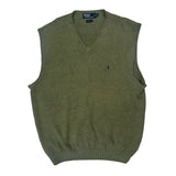 Polo By Ralph Lauren Sweater Vest - 2XL Green Cotton