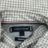 Tommy Hilfiger Checked Shirt - Large Gray Cotton