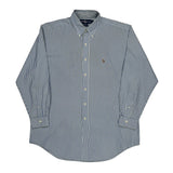 Yarmouth Ralph Lauren Striped Shirt - Large Blue Cotton