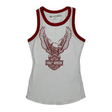 Eagle Graphic Harley Davidson Graphic Tank Top - XS Red Cotton