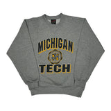 Michigan Tech Soffe College Sweatshirt - Medium Grey Cotton Blend