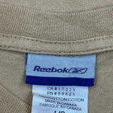 Reebok T-Shirt - Large Brown Cotton