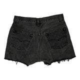 Levis Denim Shorts - 28W UK 8 Black Denim