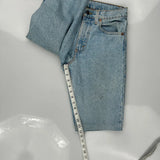 Levis Slim Fit Denim Shorts - 29W 11L Light Wash Cotton