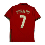 2020-21 #7 Ronaldo Portugal National Team Nike Home Football Shirt - Medium Red Polyester