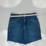 Hip Hop Fubu Graphic Denim Shorts - 36W 8L Blue Cotton