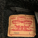 Levis Sherpa Lined Cord Jacket - Large Gray Corduroy
