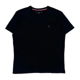 Tommy Hilfiger T-Shirt - Large Black Cotton