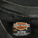 Motorcycle Harley Davidson Graphic T-Shirt - 2XL Black Cotton
