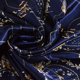Anyyou Fashion Premium Satin Square Scarf – Elegant Navy Blue Silk-Feel Neckwrap for Women