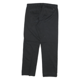 CALVIN KLEIN Womens Cotton Blend Black Slim Straight Trousers W29 L26 Stylish