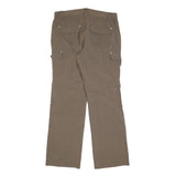 TCM Womens Regular Fit Beige Cargo Trousers W34 L32 Outdoor Casual Polyester