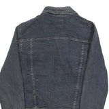 ENERGIE Mens Blue Denim Jacket S Cotton Blend Button Plain Classic Fit