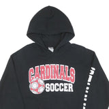 Mens Black Cardinals Soccer Cotton Pullover Hoodie Size M Team Sweatshirt