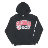 Mens Black Cardinals Soccer Cotton Pullover Hoodie Size M Team Sweatshirt