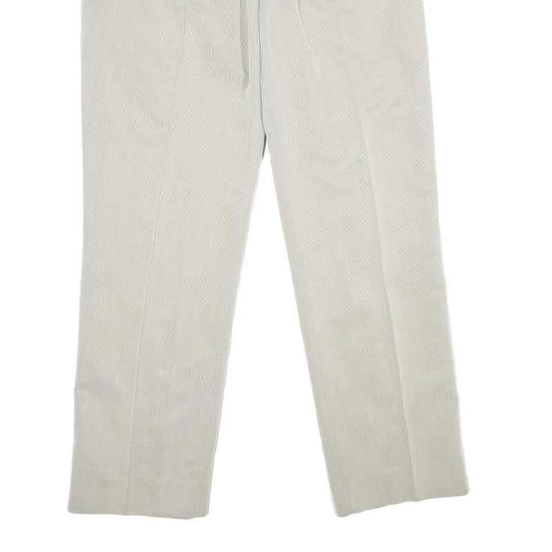 SERGIO VITTI Mens Classic Beige Straight Trousers W31 L30 Tailored Zip Closure