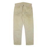 LEVI'S Mens Beige Regular Fit Straight Leg Denim Jeans W34 L29 Casual Cotton