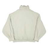 PARKWAY Mens Beige Outdoor Jacket L Polyester Blend Zip Plain Casual Lightweight