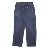 CARHARTT Mens Regular Fit Blue Denim Jeans W30 L27 Workwear Utility Zip Closure