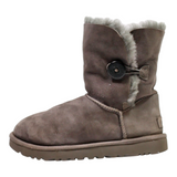 UGG Ankle Boots Grey Leather Womens UK 4