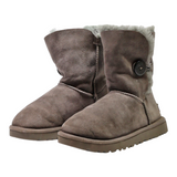 UGG Ankle Boots Grey Leather Womens UK 4