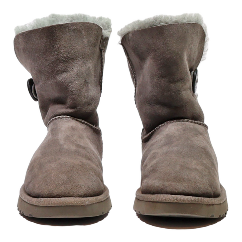 UGG Ankle Boots Grey Leather Womens UK 4
