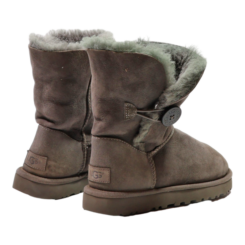 UGG Ankle Boots Grey Leather Womens UK 4