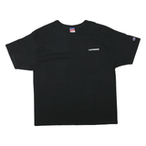 CHAMPION Mens Black XL T-Shirt Short Sleeve Crew Neck Logo Graphic Cotton Blend
