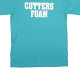 BOMARK Mens Blue & White Classic T-Shirt M Short Sleeve V-Neck Sports Style