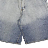GODBODY Mens Denim Blue Casual Shorts L W36 Cotton Blend Comfortable