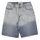 GODBODY Mens Denim Blue Casual Shorts L W36 Cotton Blend Comfortable