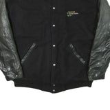 TRIMARK Mens Black & Dark Green Greenbank Garden Centre Wool Blend Button Jacket