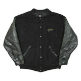TRIMARK Mens Black & Dark Green Greenbank Garden Centre Wool Blend Button Jacket
