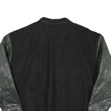 TRIMARK Mens Black & Dark Green Greenbank Garden Centre Wool Blend Button Jacket