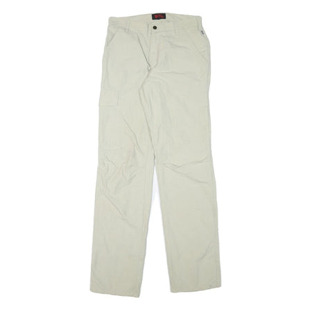 FJALLRAVEN Mens Polyester Blend Beige Regular Straight Trousers W29 L34 Outdoor
