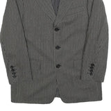 GARDEUR Mens Black & Grey Wool Blend Button Jacket M Woven Classic Tailored