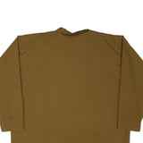 BLOND Mens Brown & Cream Button Jacket M Polyester Blend Stripe Casual Overshirt