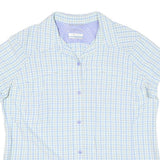 COLUMBIA Womens Blue & Beige Checked Short Sleeve Shirt XL Lightweight Comfort