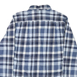 RIDGECUT Mens Blue & White Check Shirt S Cotton Blend Long Sleeve Button Collar