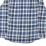 RIDGECUT Mens Blue & White Check Shirt S Cotton Blend Long Sleeve Button Collar
