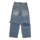 PULSE Womens Jeans Blue Relaxed Wide-Leg Denim Light W30 L28 Distressed