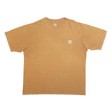 CARHARTT Mens Brown Pocket T-Shirt L Short Sleeve Crew Neck Cotton Blend Classic