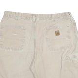 CARHARTT Womens Shorts Beige Casual Plain 2XL W35 Cotton Blend
