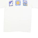 ANVIL Womens White Graphic T-Shirt M Short Sleeve Crew Neck Summer Design