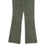 TOMMY HILFIGER Womens Cotton Blend Green Regular Flared Trousers W27 L31