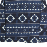 TRULY Mens Blue & White Geometric Button Jacket XL Polyester Casual