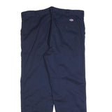 DICKIES Lined Mens Regular Navy Blue Cotton Blend Trousers W40 L32 Workwear Zip