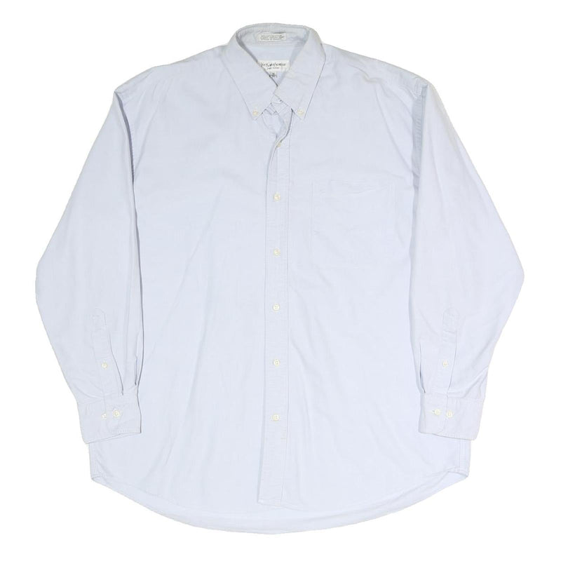 YVES SAINT LAURENT Mens White Shirt XL Cotton Blend Button Down Collar Premium