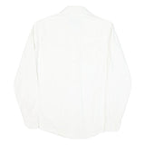 LEVI'S Womens White Button Shirt S Cotton Blend Casual Classic Fit Long Sleeve